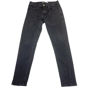 Zara Jeans Women's Size 31 Black Signature Straight Leg Mid Rise Casual Denim